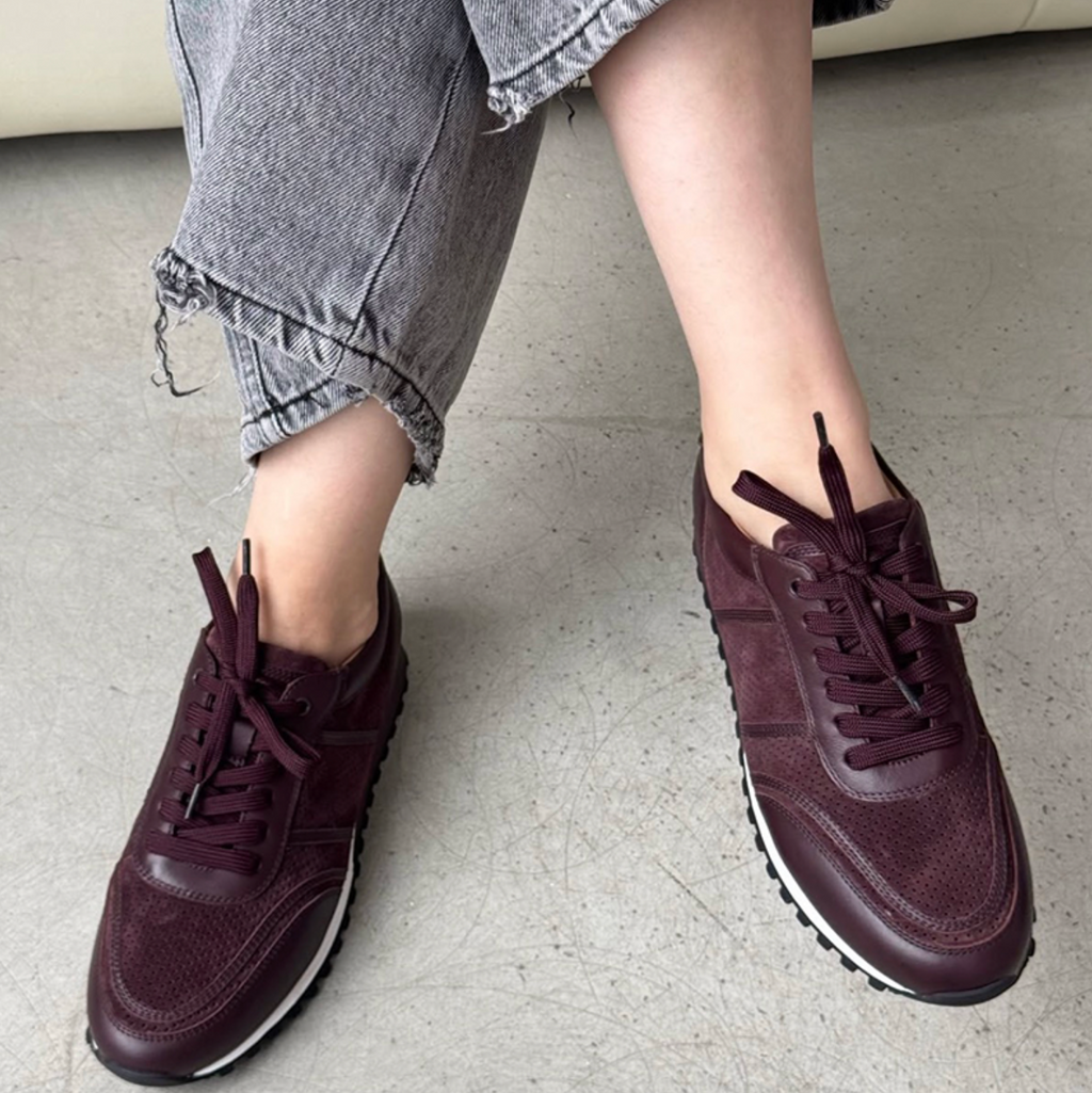 Perforated Detail Serrated Sole Fashion Shoes